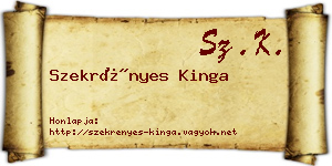 Szekrényes Kinga névjegykártya
